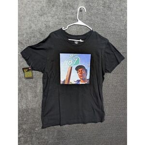90s Legends Snoop Dogg California 187 Graphic T-Shirt Black Mens Large